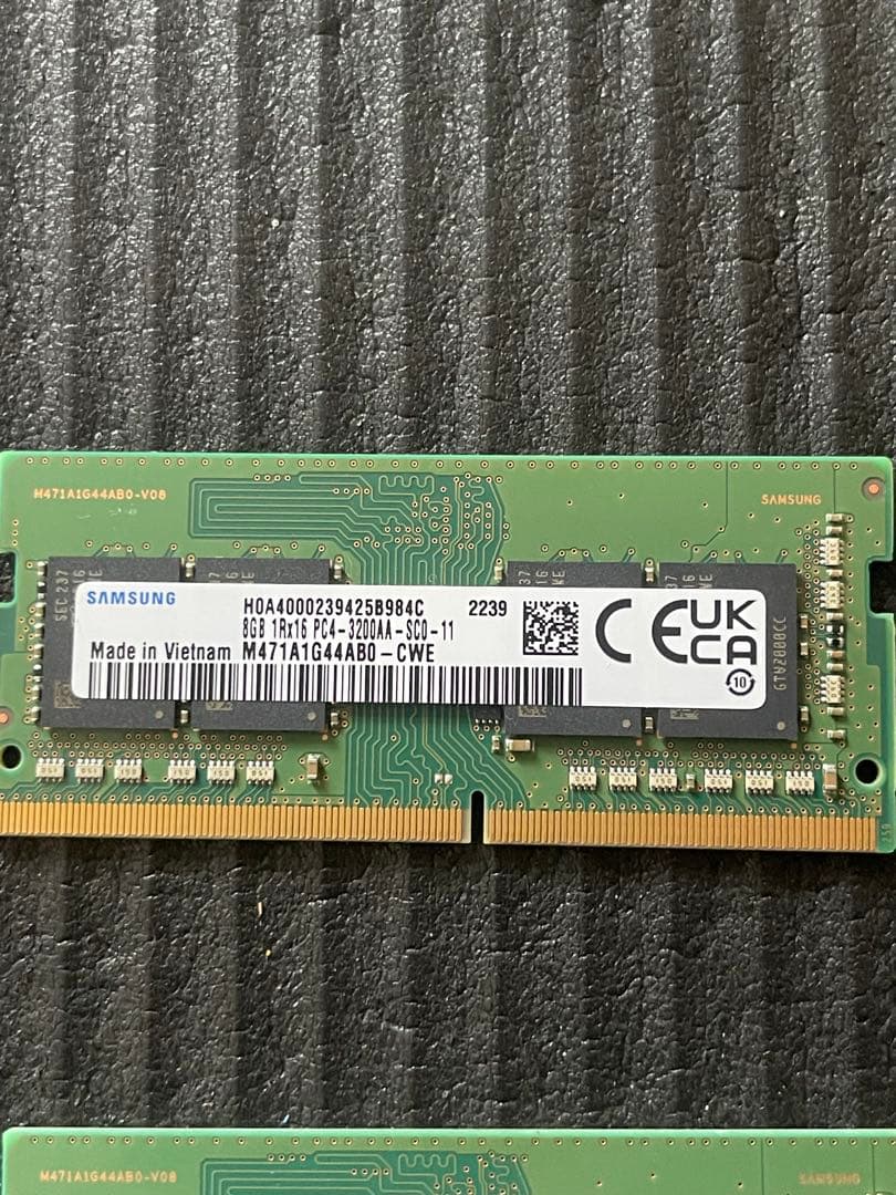 Samsung DDR4 8GB×2枚　16GB メモリ　ノートパソコン