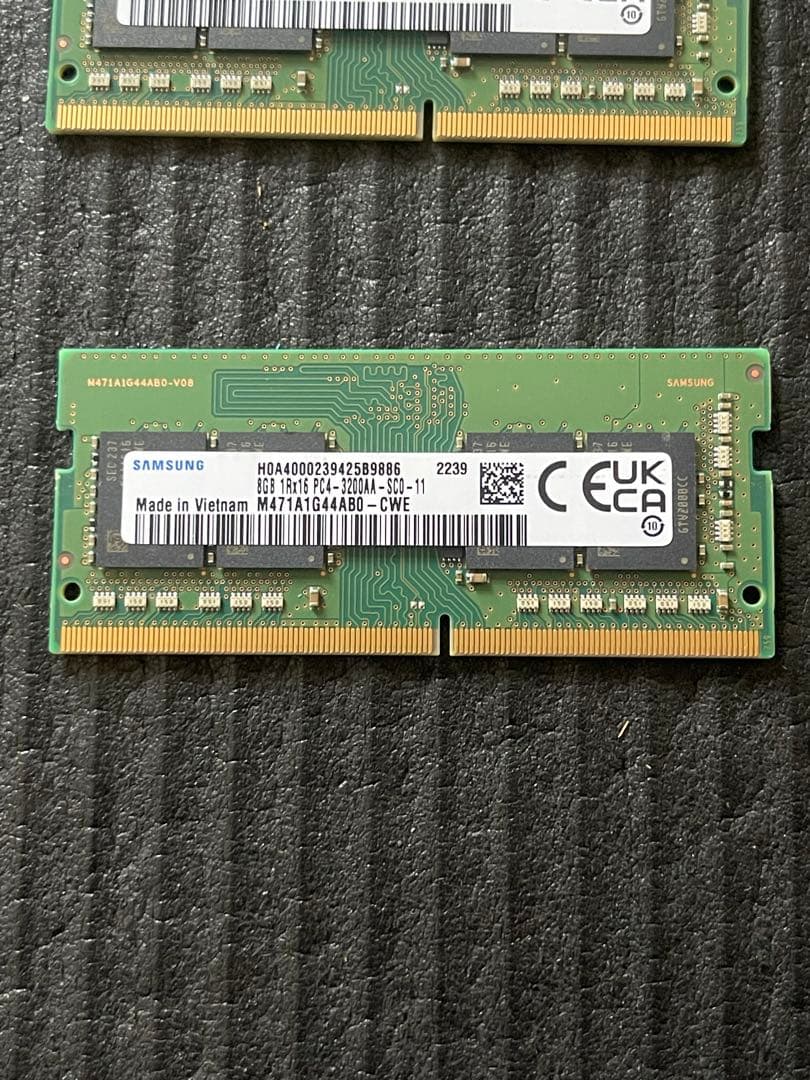 Samsung DDR4 8GB×2枚　16GB メモリ　ノートパソコン