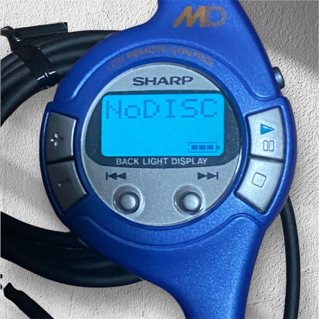 【極美品】SHARP ポータブルMDプレーヤー MD-SS311S-A/ブルー