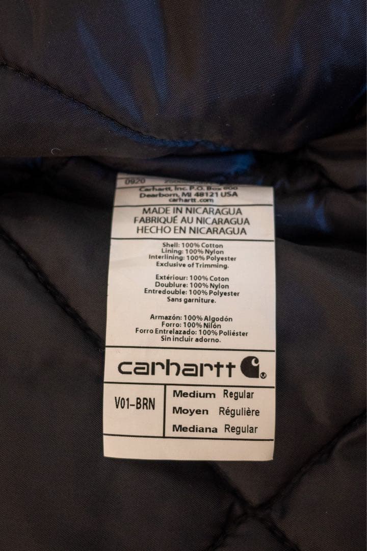 carhartt ベスト V01 ブラウン Mサイズ