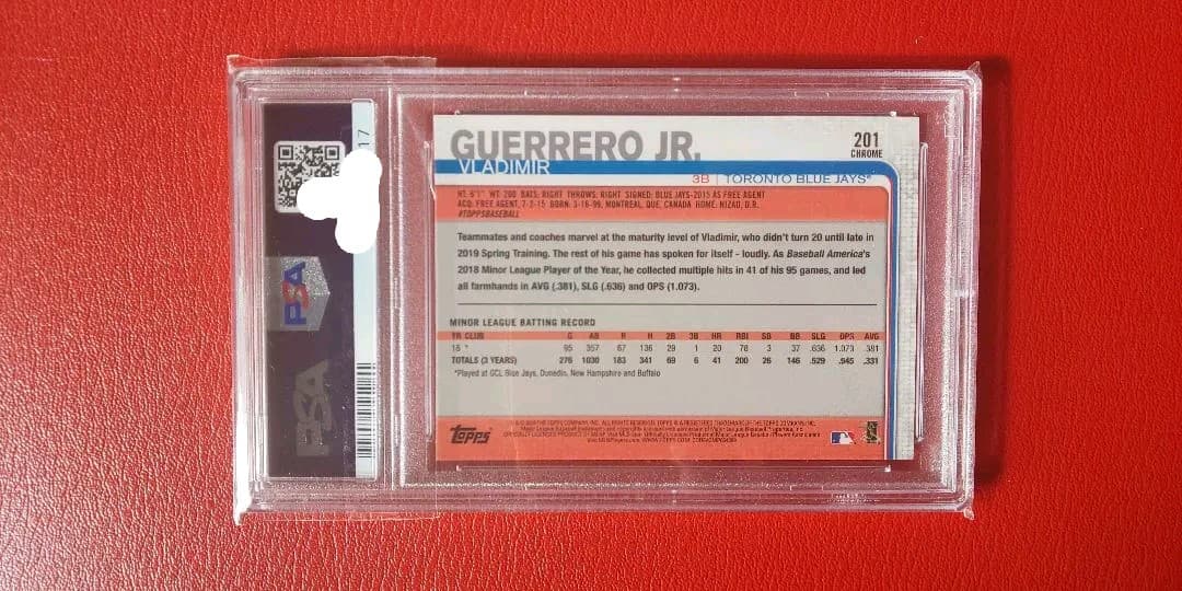 【PSA10】Guerrero Jr. 2019 Topps Chrome RC