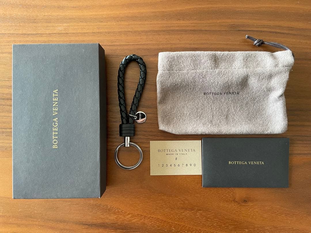 Bottega Veneta キーホルダー キーリング ベルト ブラック