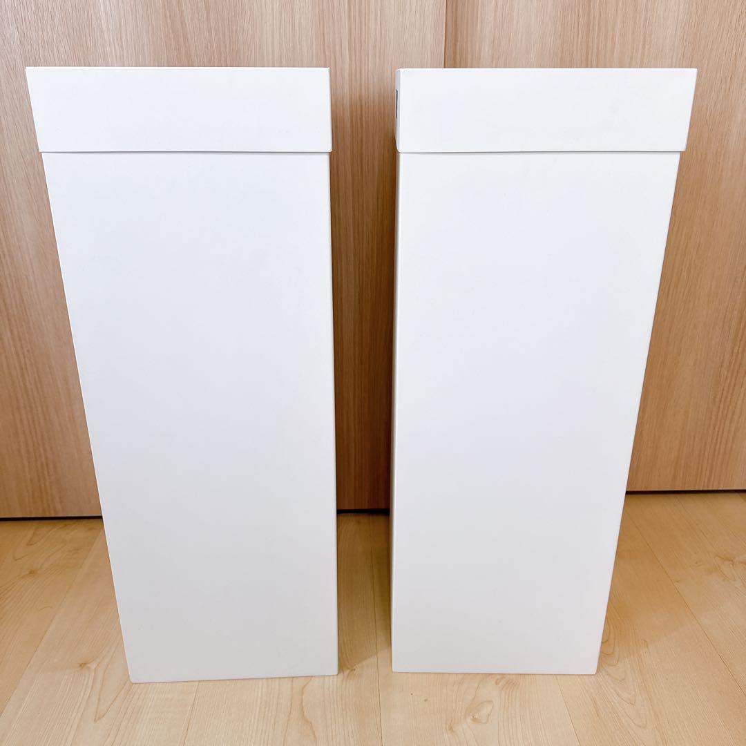 【引取り限定】tower トラッシュカン 角形ロングホワイト 2個セット