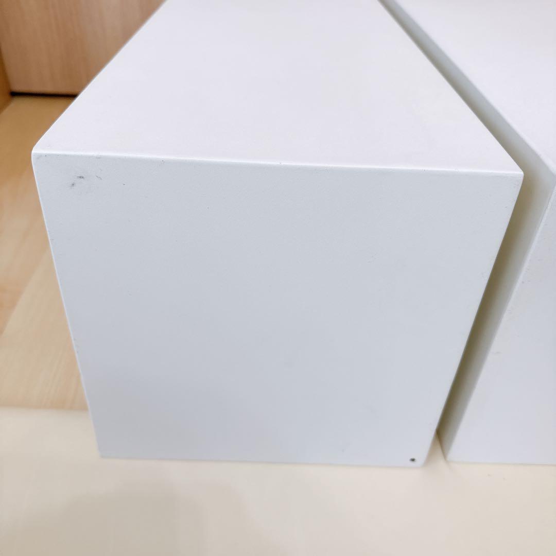 【引取り限定】tower トラッシュカン 角形ロングホワイト 2個セット