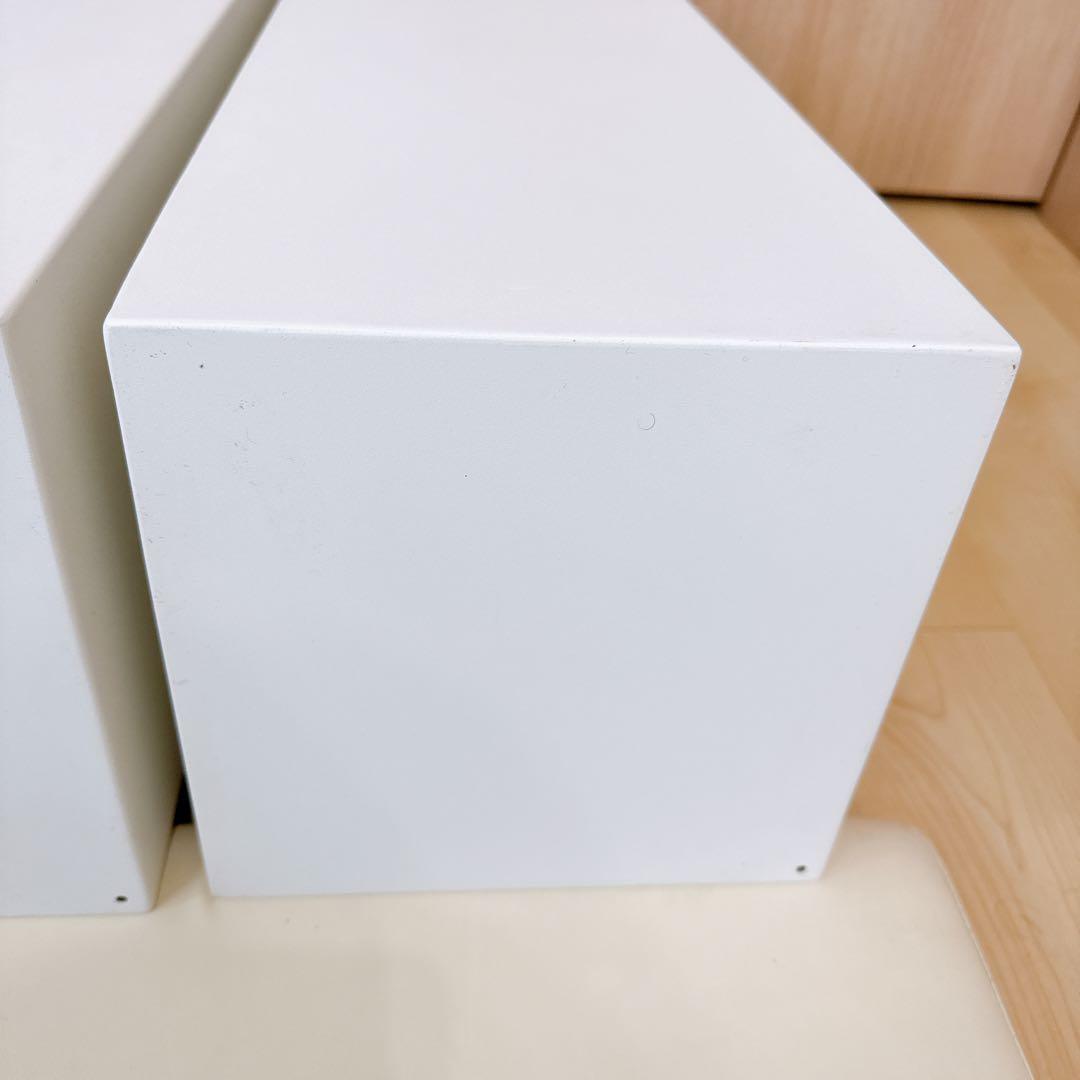 【引取り限定】tower トラッシュカン 角形ロングホワイト 2個セット