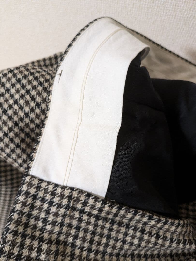 美品　ebure❋エブールチェックワイドタックパンツ❋ロンハーマン