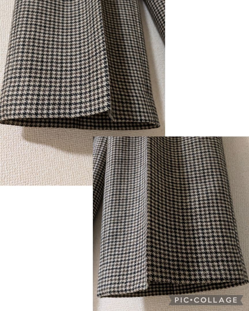 美品　ebure❋エブールチェックワイドタックパンツ❋ロンハーマン