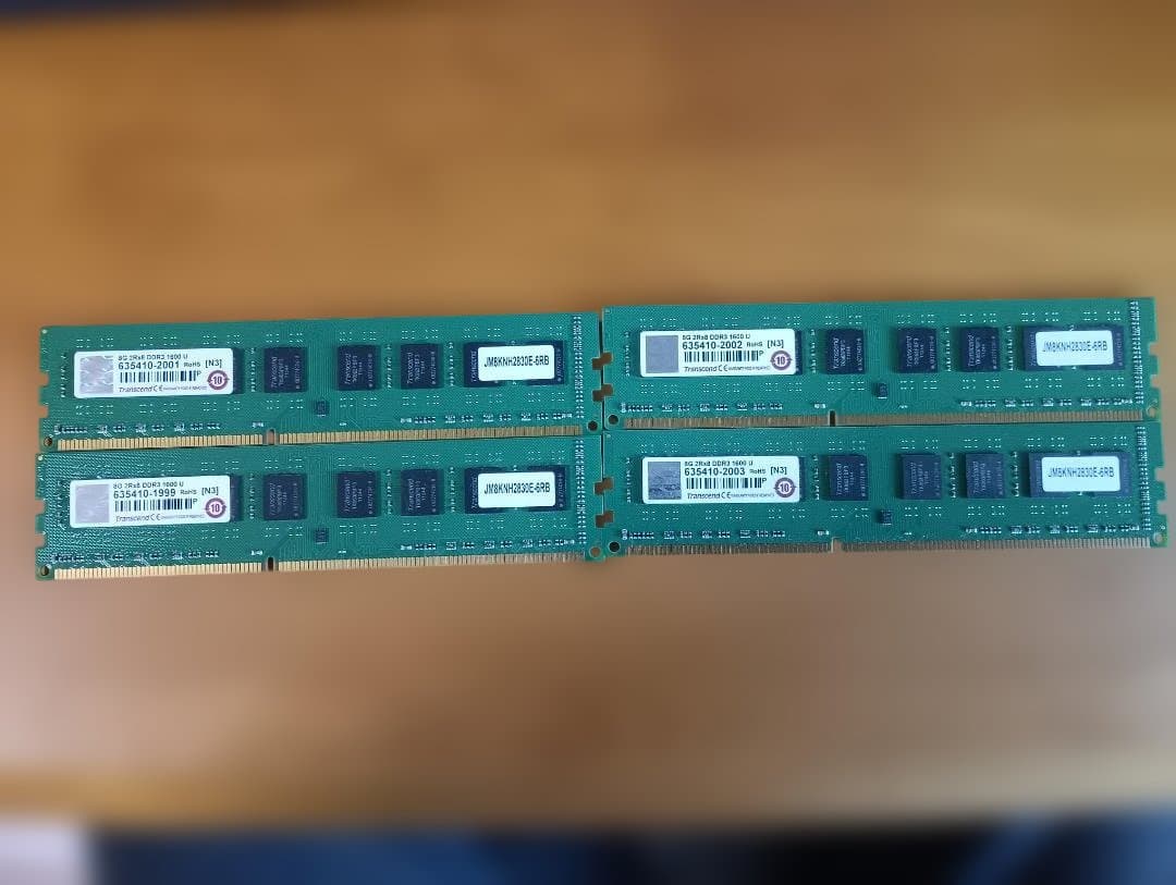 Transcend DDR3 32GBセット (8GB×4 1600MHz)