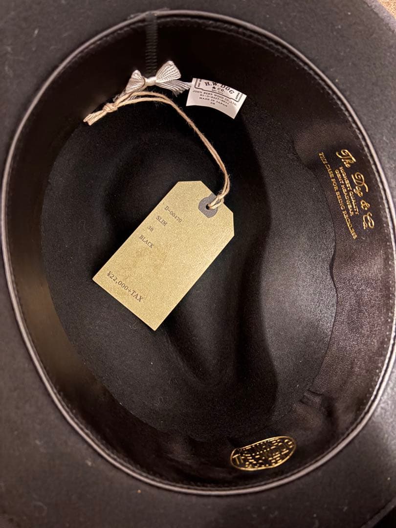THE H.W. DOG & CO. ハット サイズ38 黒