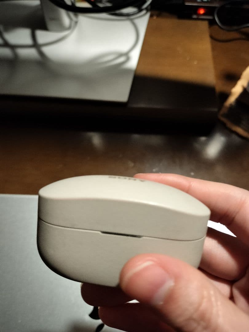 SONY ワイヤレスイヤホン ベージュ 充電ケース付き