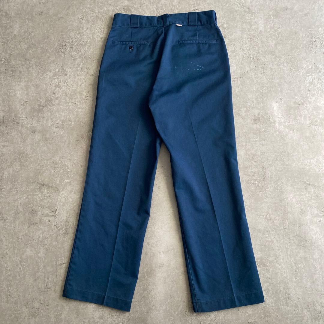 80sチビタグDickies874ワークパンツUSA製W32 L30ネイビー