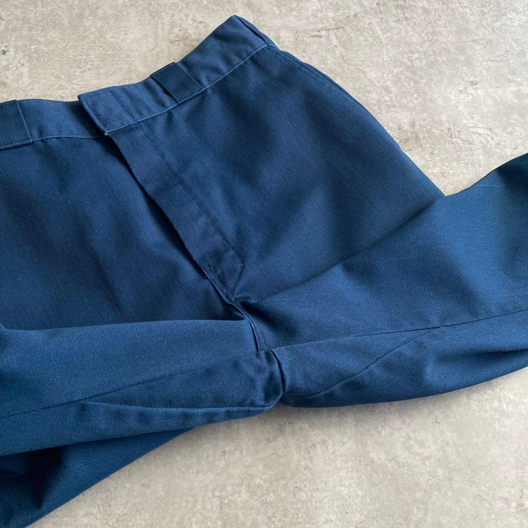 80sチビタグDickies874ワークパンツUSA製W32 L30ネイビー
