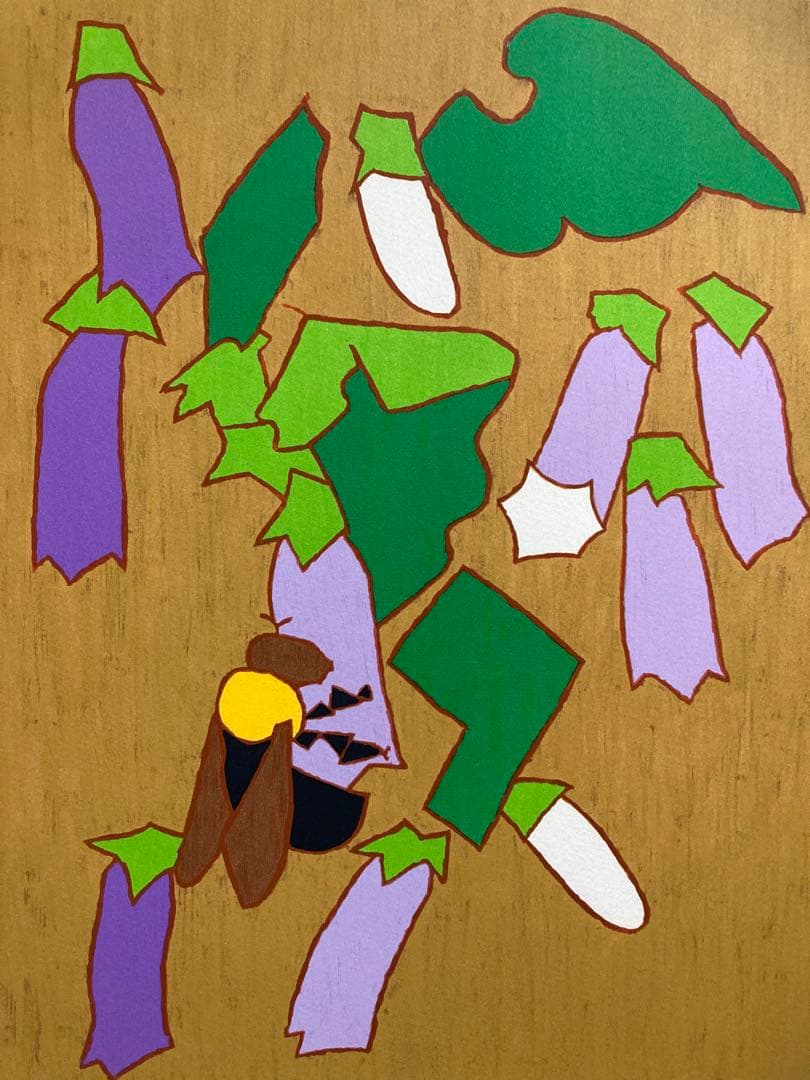 【真作】熊谷守一「熊蜂」リトグラフ 印有り ギャラリーシール有り 版画 絵画