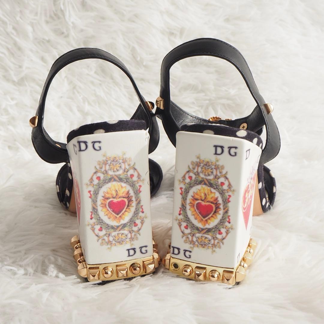 希少✨️ドルチェアンドガッバーナ ミュール サンダル ドット柄 ハート