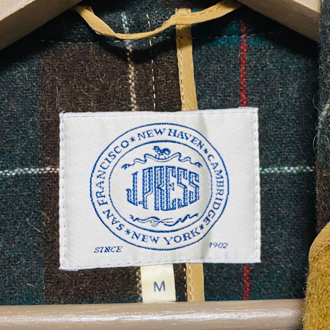 専用J.PRESS ダッフルコート　Mサイズ　チェック 総柄　メンズ　ロング