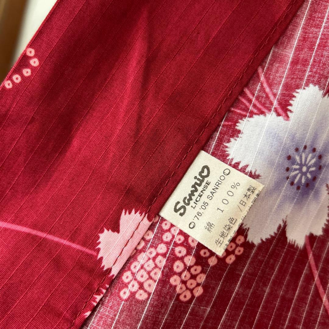 サンリオSanrio ハローキティ2005年製大人　浴衣　未使用品　花柄　レア