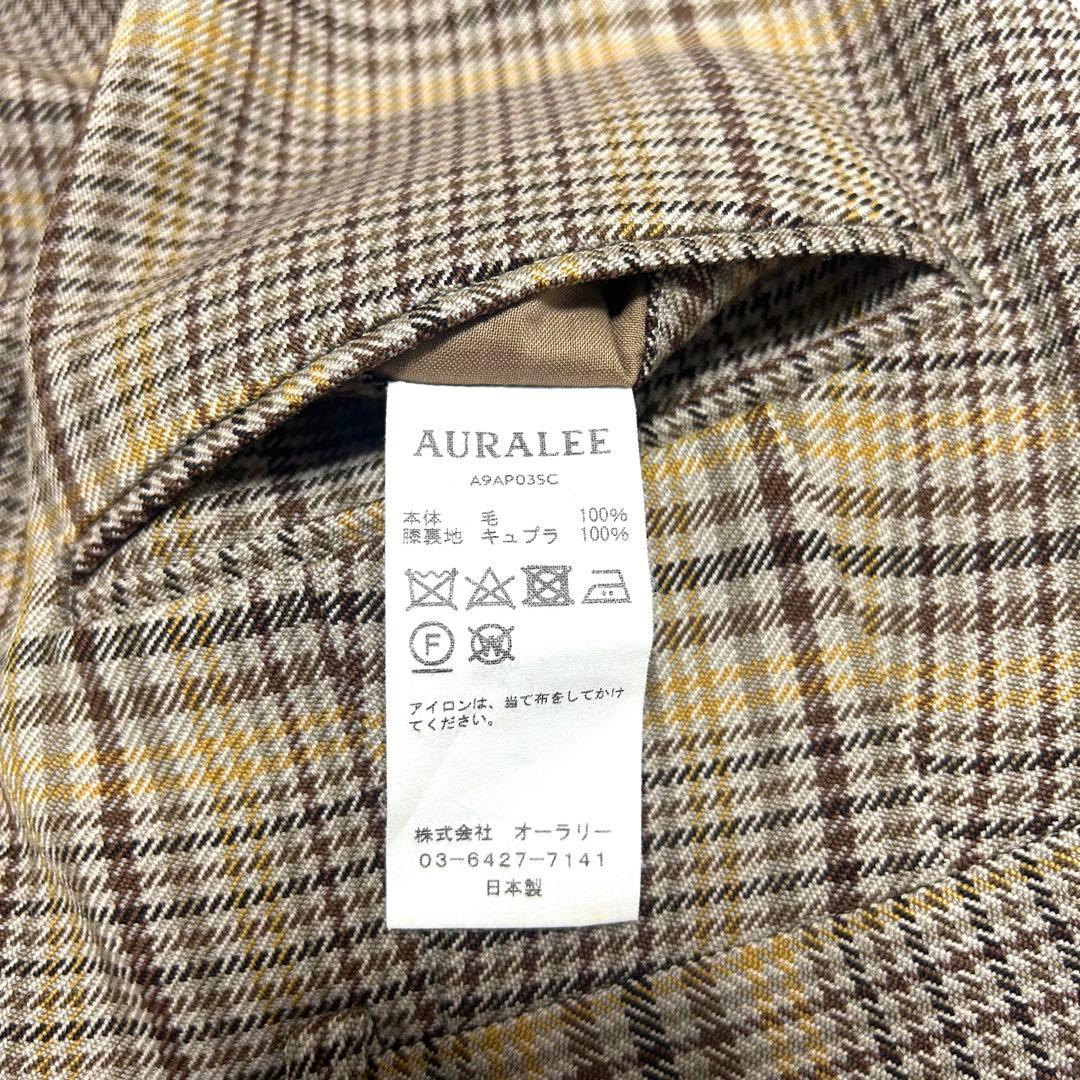 極美品✨AURALEE WOOL SERGE CHECK SLACKS サイズ4