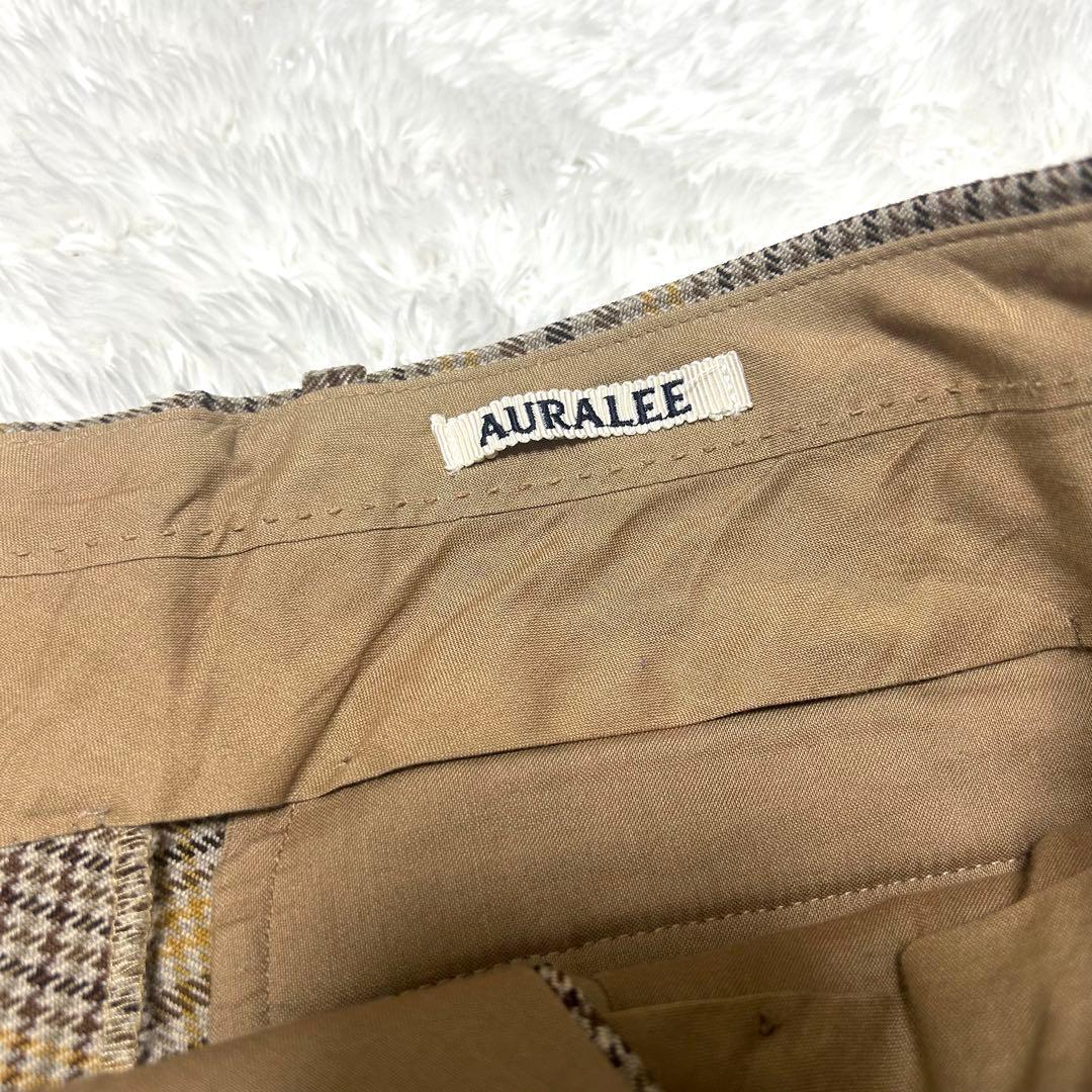 極美品✨AURALEE WOOL SERGE CHECK SLACKS サイズ4