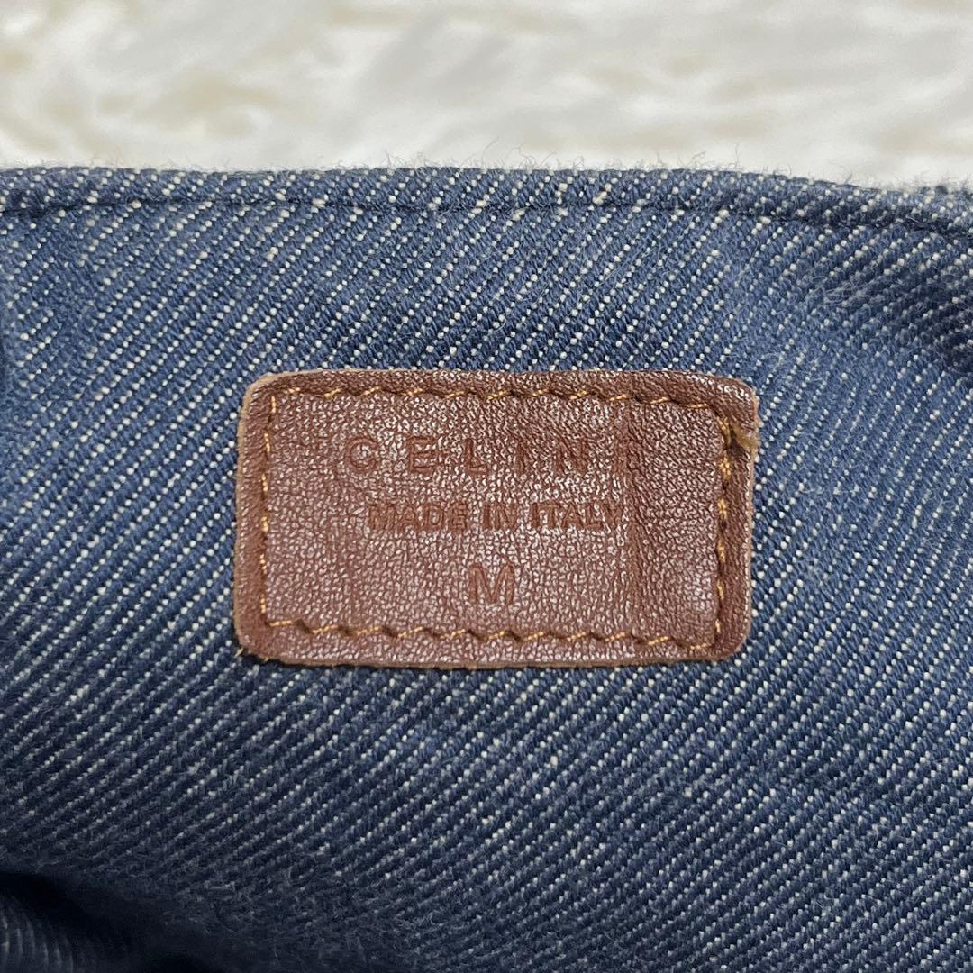 【稀少 ヴィンテージ】CELINE キャスケット M マカダム デニム スタッズ