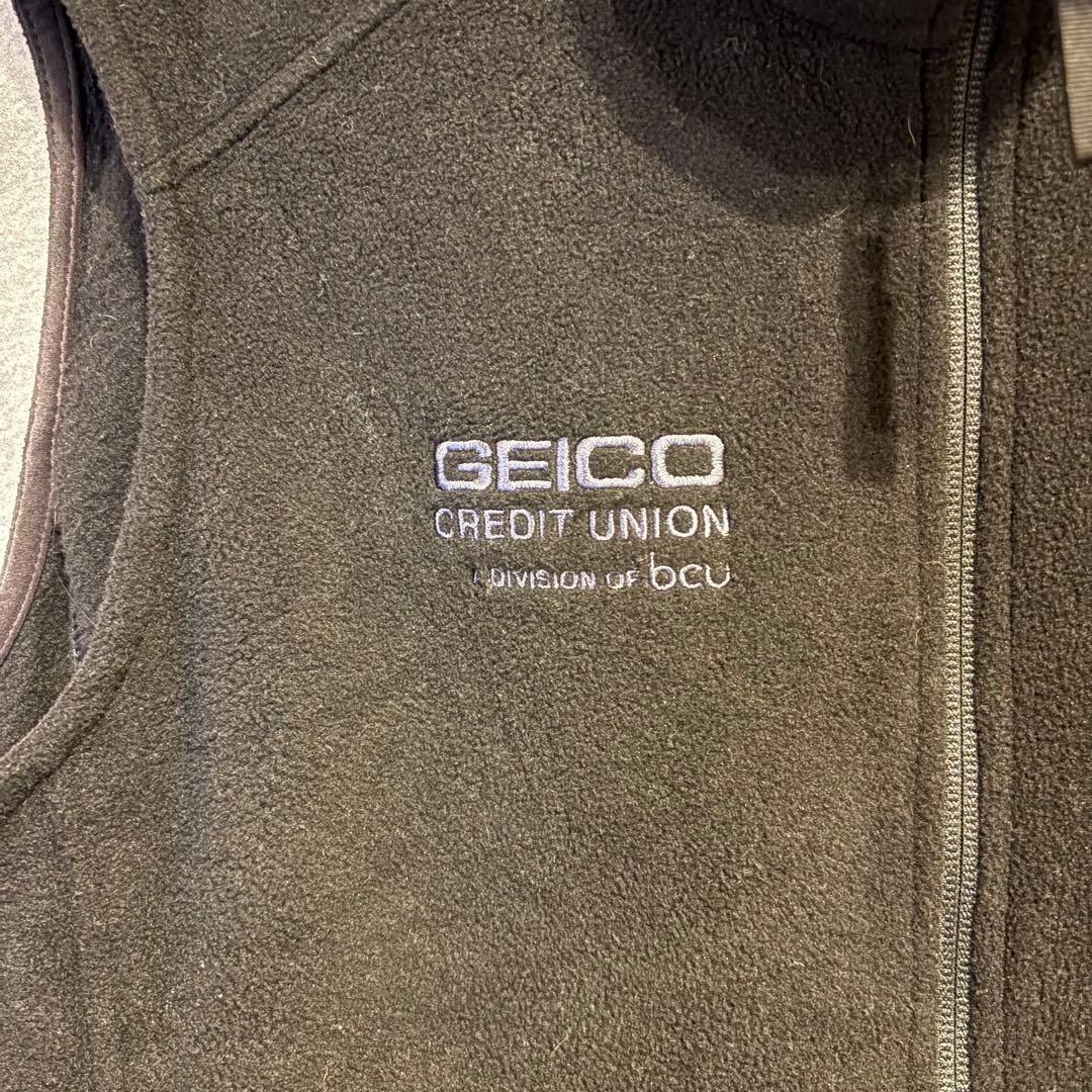 企業系刺繍ロゴ、シンチラフリースベスト　patagoniaレイヤード古着XL