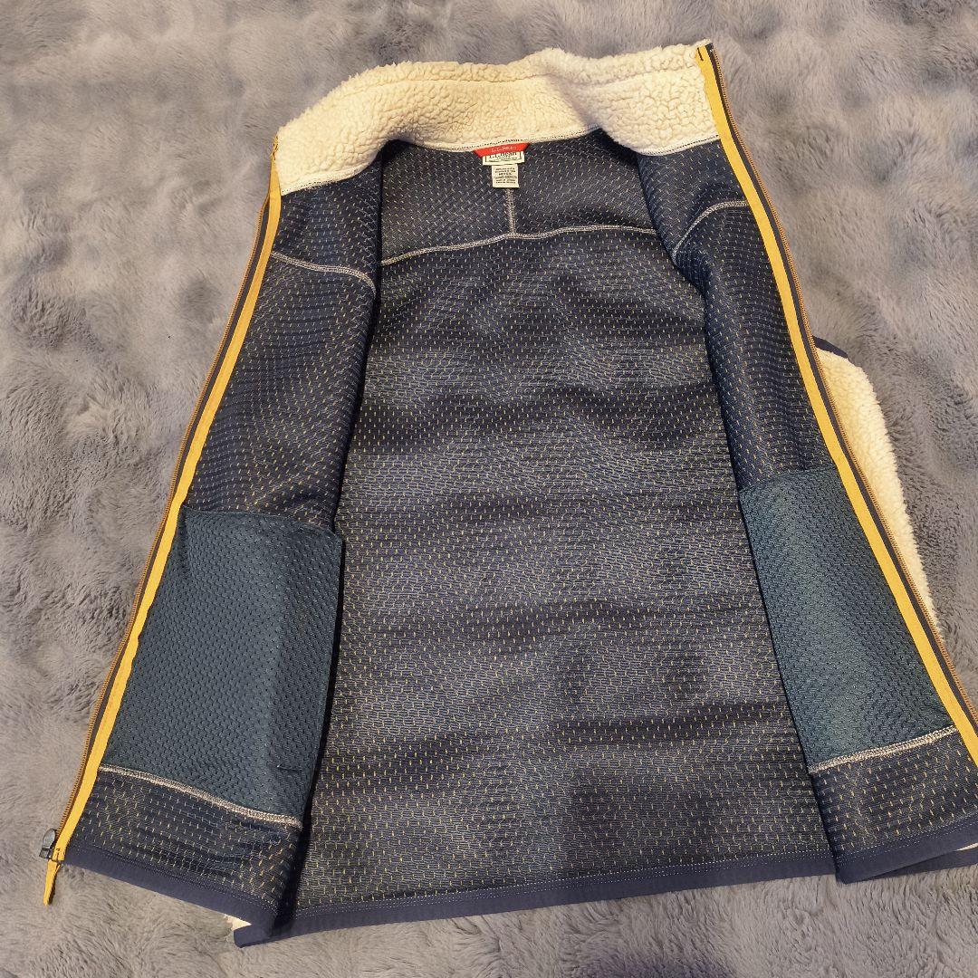 LL.Bean ジップアップベスト M ボア フリース クリーム色