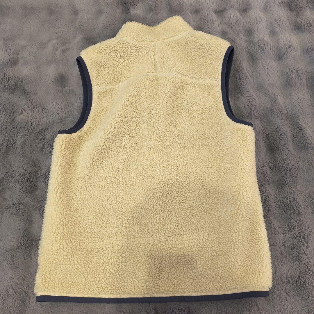 LL.Bean ジップアップベスト M ボア フリース クリーム色