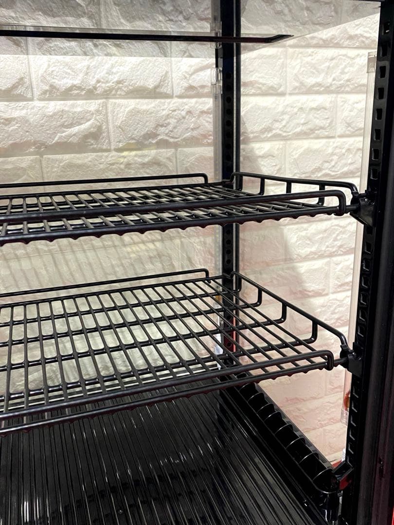 面ガラス 冷蔵ショーケース 卓上型 63L ブラック R4G-63SLB