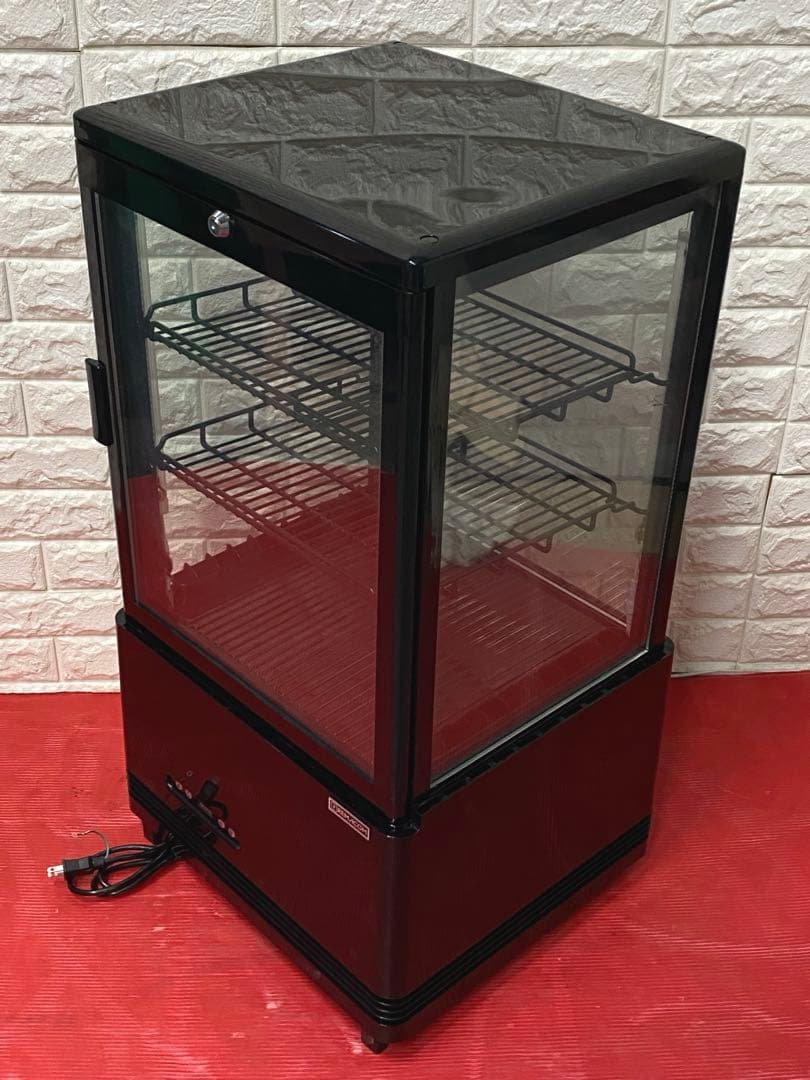 面ガラス 冷蔵ショーケース 卓上型 63L ブラック R4G-63SLB