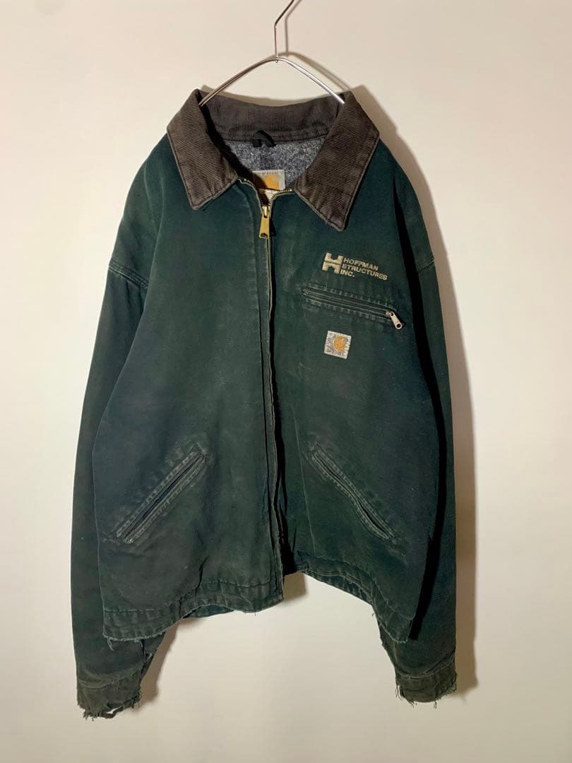 carhartt カーハート デトロイトジャケット 企業ロゴ フェード 黒