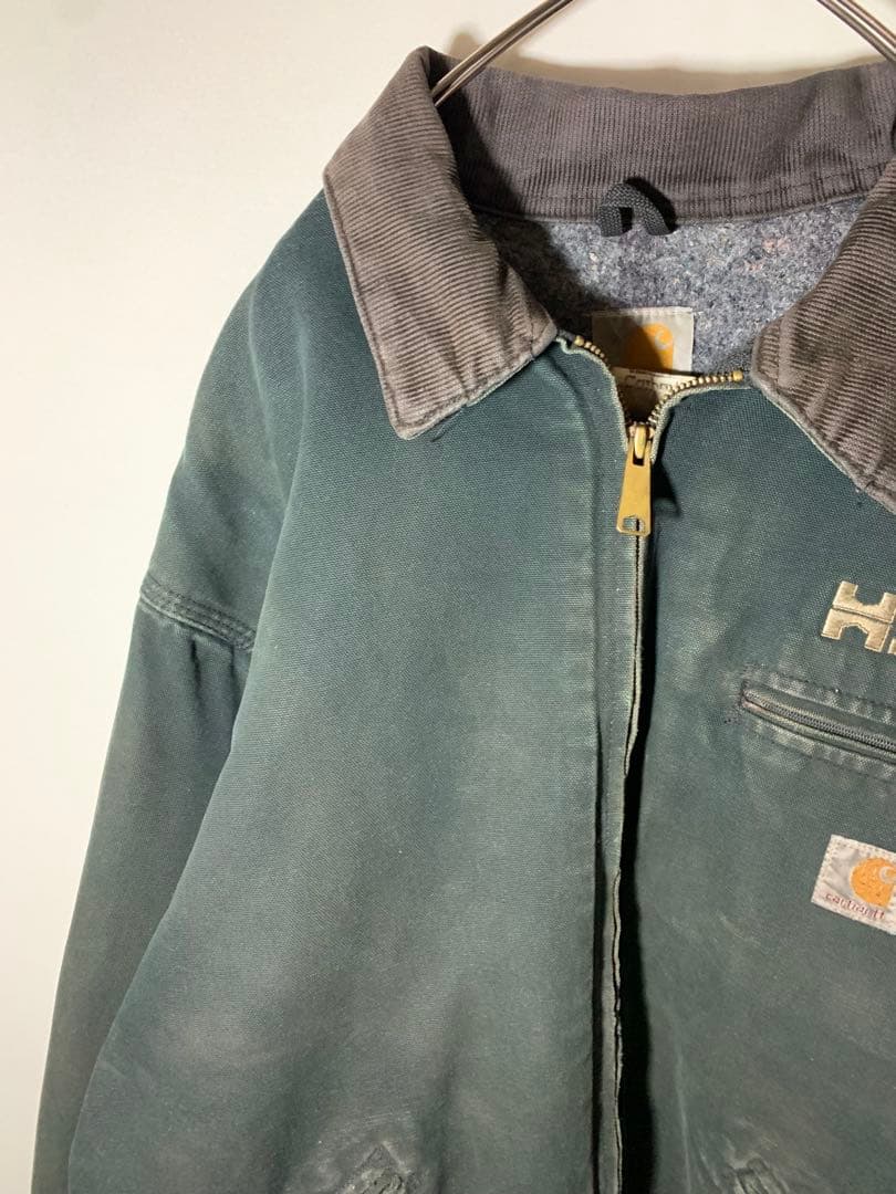carhartt カーハート デトロイトジャケット 企業ロゴ フェード 黒