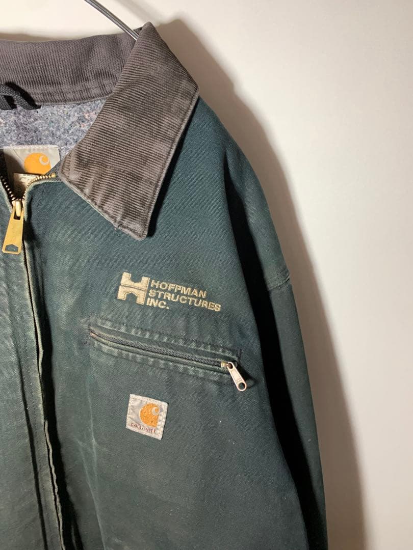 carhartt カーハート デトロイトジャケット 企業ロゴ フェード 黒