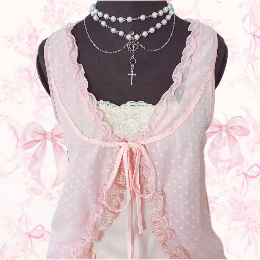 y2k axes femme ドット シフォン ウィッシュコア バレエコア