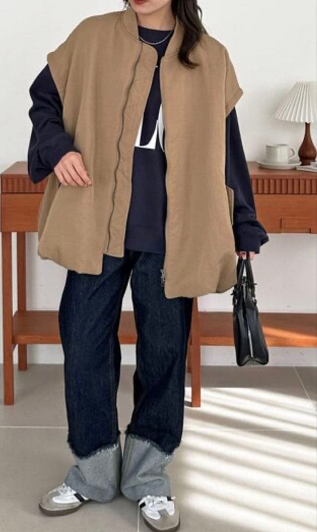 新品！　ディスコート　デタッチャブル2WAYメモリーボンバージャケット　ベージュ