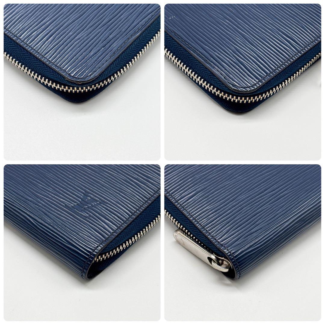 ルイヴィトン エピ ジッピーウォレット ラウンドジップ 青 ブルー シルバー