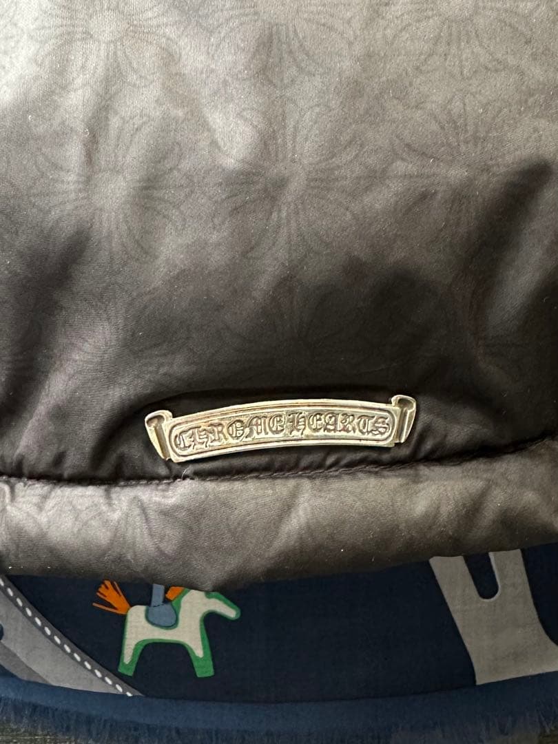 Hal847 極美品 クロムハーツ ブラック キルティングダウンベスト