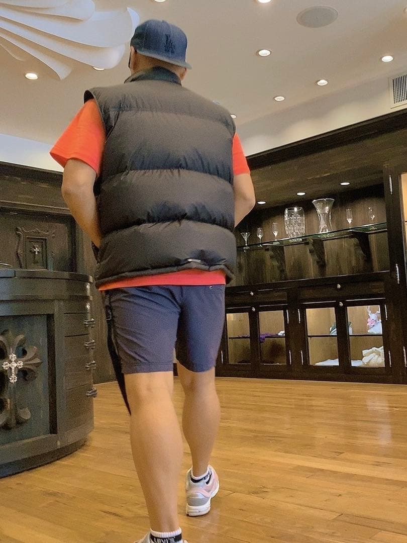 Hal847 極美品 クロムハーツ ブラック キルティングダウンベスト