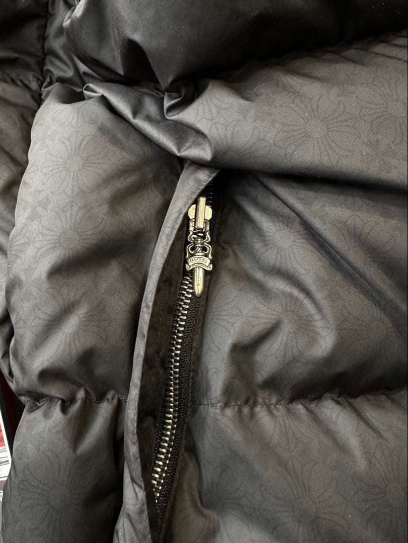 Hal847 極美品 クロムハーツ ブラック キルティングダウンベスト