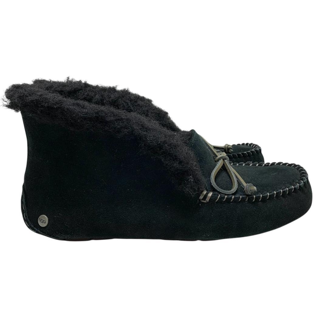 極美品 UGG アグ (24) モカシン ブーツ ボア ムートン アレーナ 本革