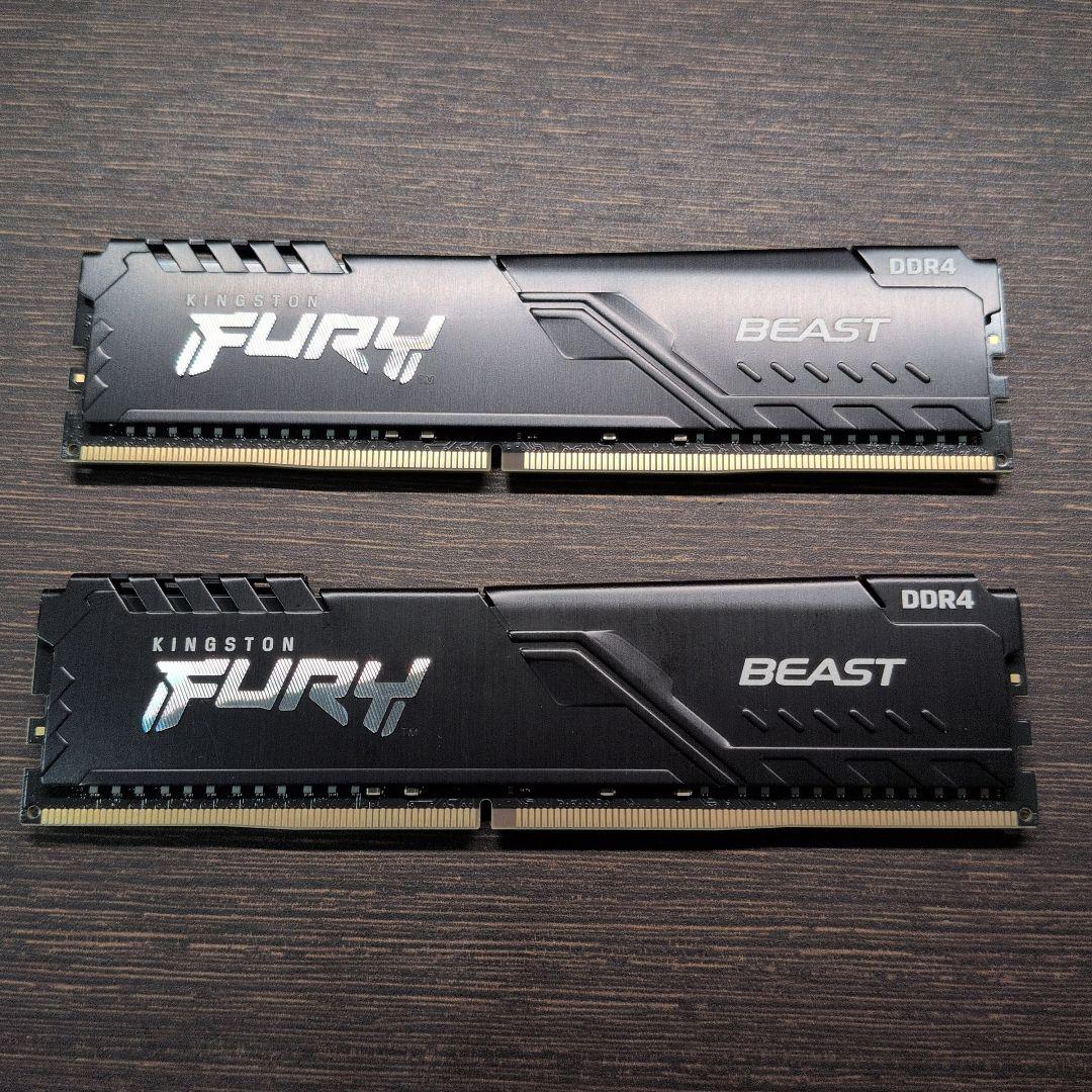 KINGSTON FURY BEAST 16GB×2枚 DDR4 2666MHz