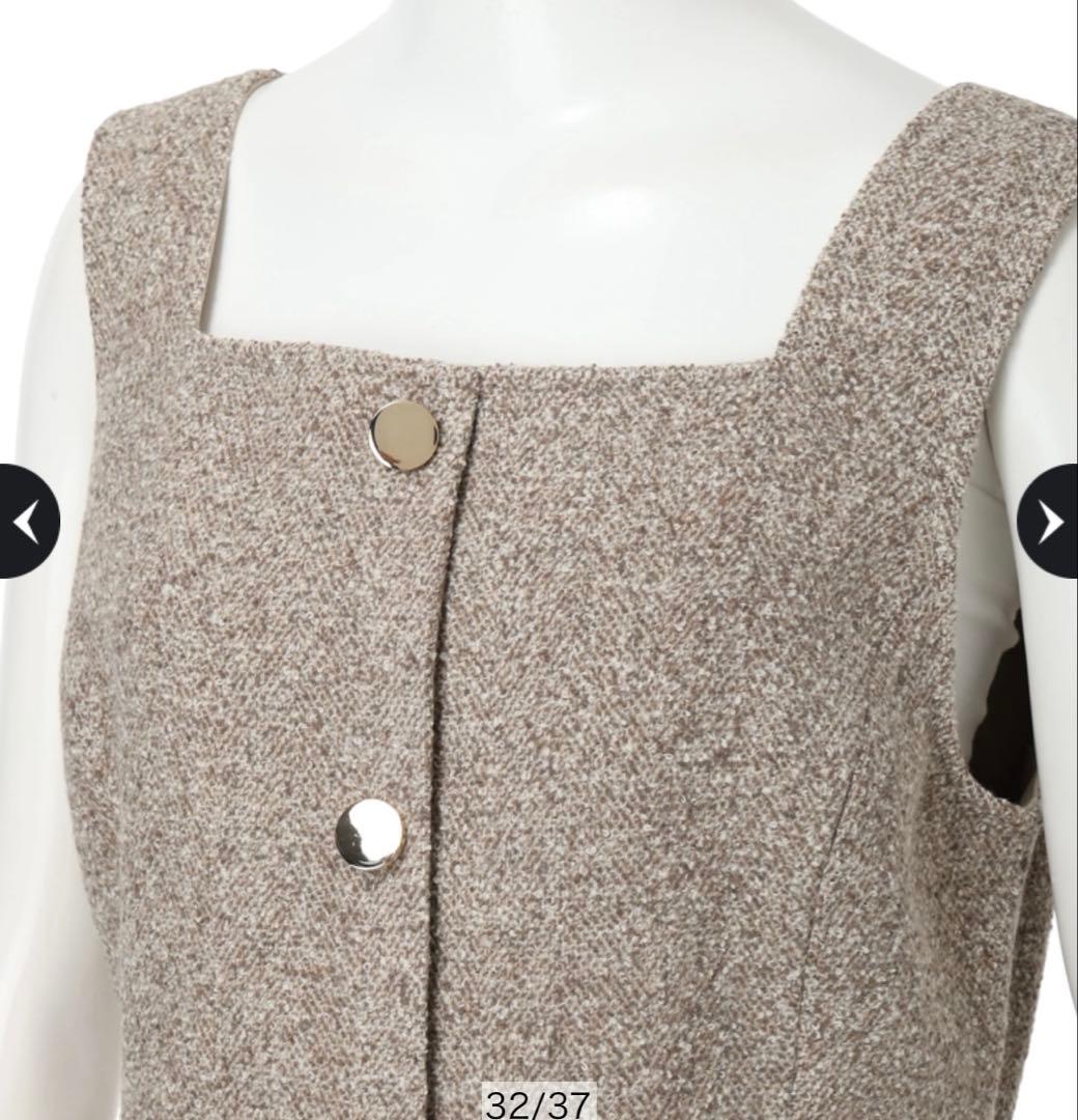 Apuweiser-riche スクエアネックミニジャンスカ　【モカ/M】