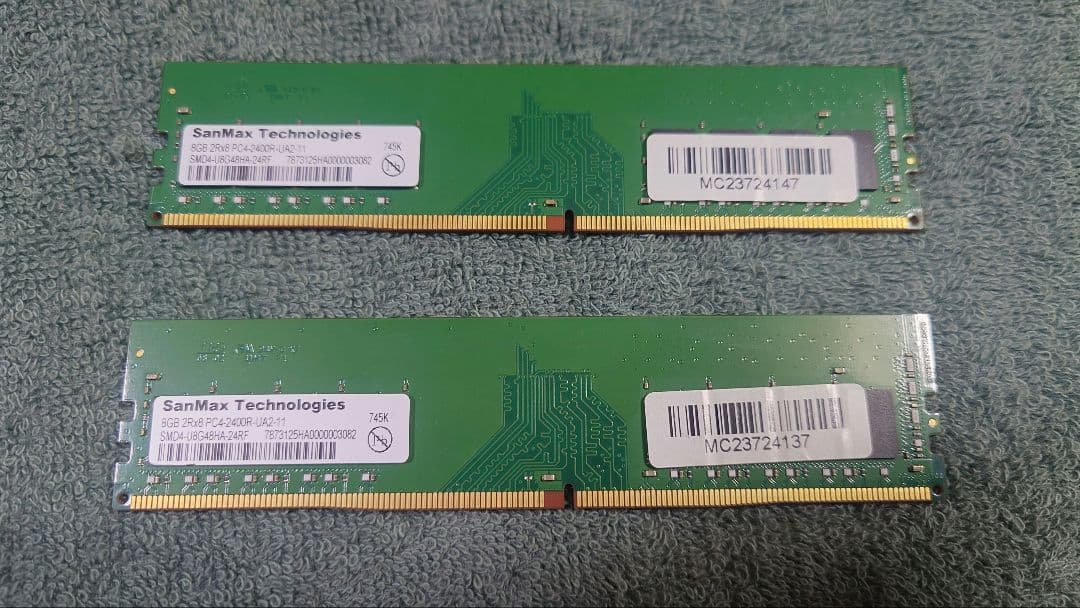 AMD Ryzen5 1600X SanMax DDR4メモリセット