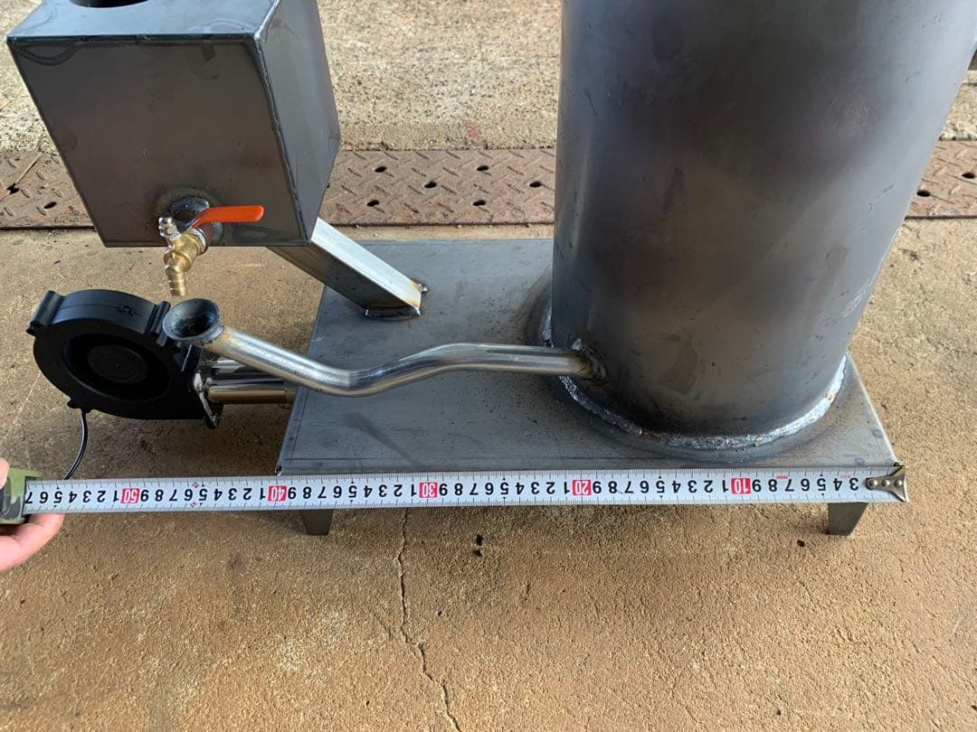 廃油ストーブ 煙突アダプタ付き80mm、100mm煙突使えます。