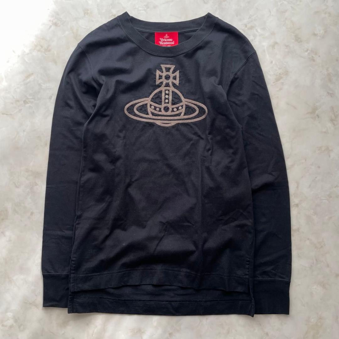 Vivienne Westwood オーブ刺繍カットソー ブラック　長袖　S　１