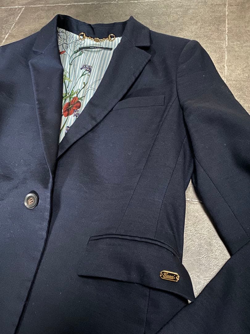 Gucci ネイビー テーラードジャケット