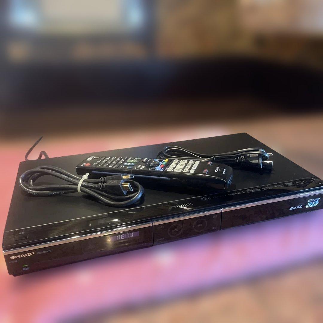 SHARP BD-HDW75 HDD/BD 2番組W録 500GBリモ等フル装備