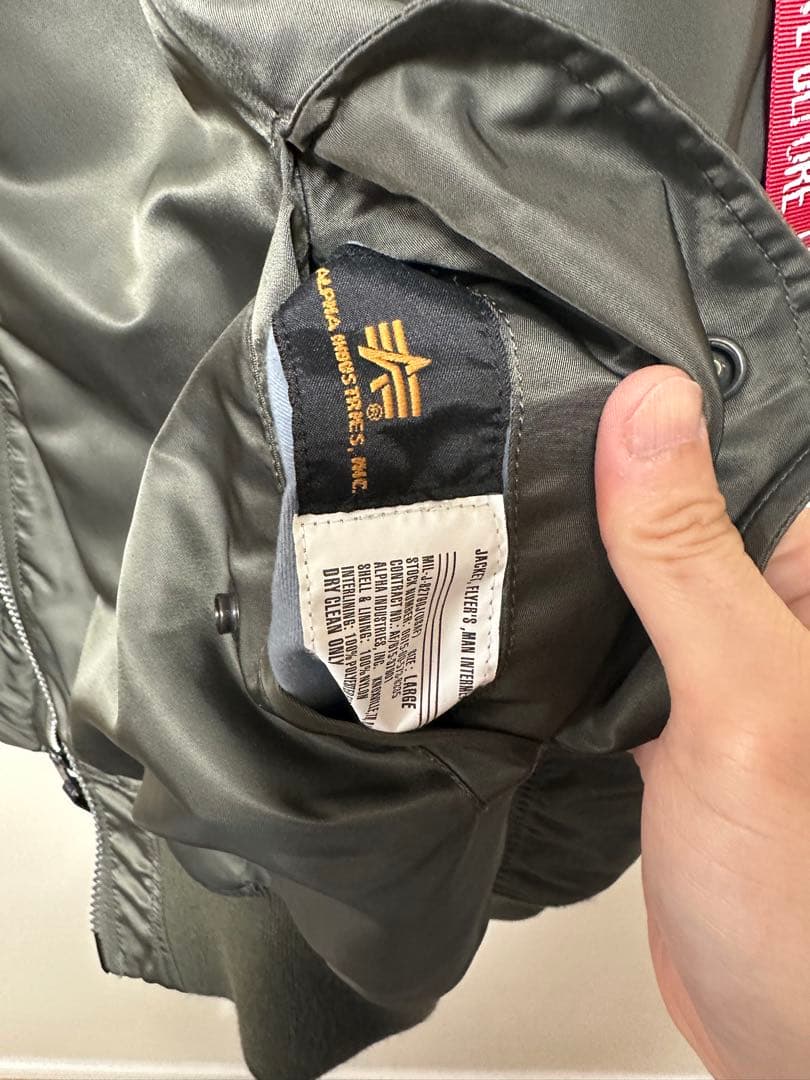 アルファALPHA MA-1タイトサイズL