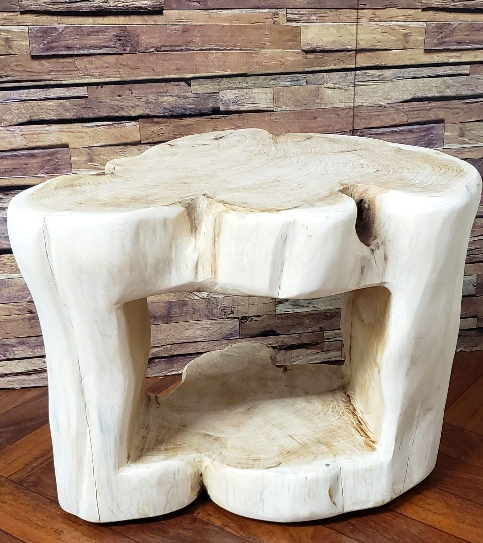 貝塚息吹丸太サイドテーブル 丸太椅子