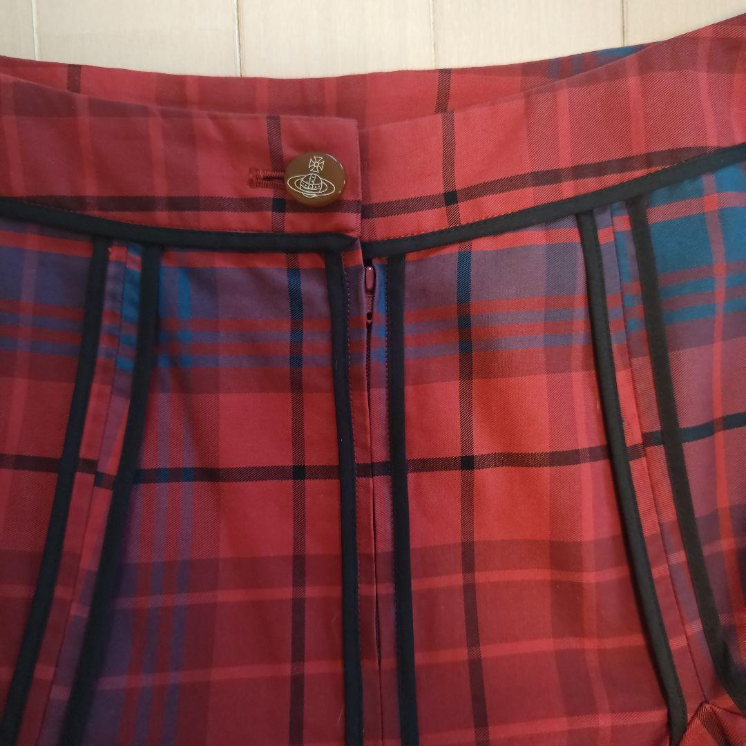 美品！ヴィヴィアンウエストウッド　レッドレーベル　立体チェックスカート　変形可能