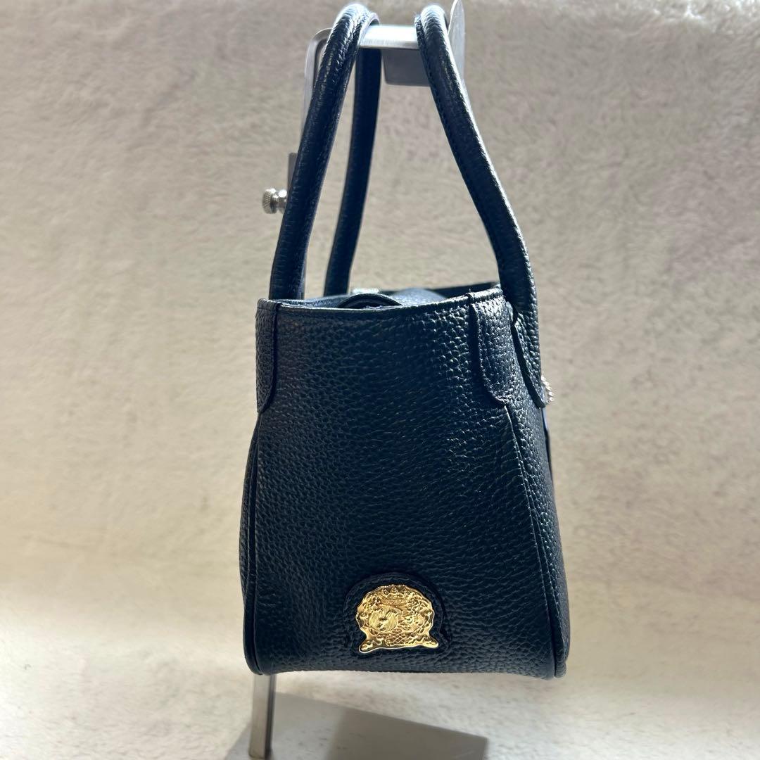 【✨美品✨】A.D.M.J ネイビー　 レザー ミニ ハンドバッグ