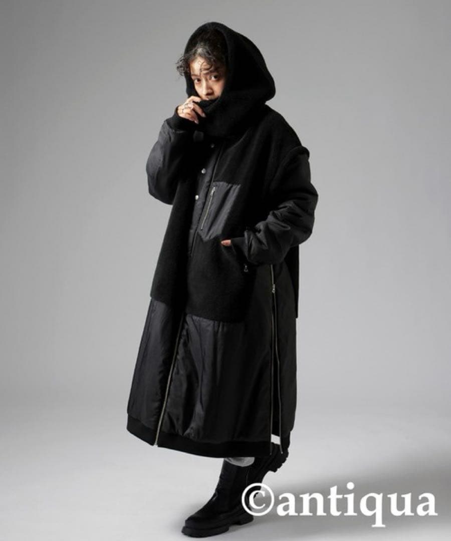 antiqua， アウター ４wayドッキングデザインコート